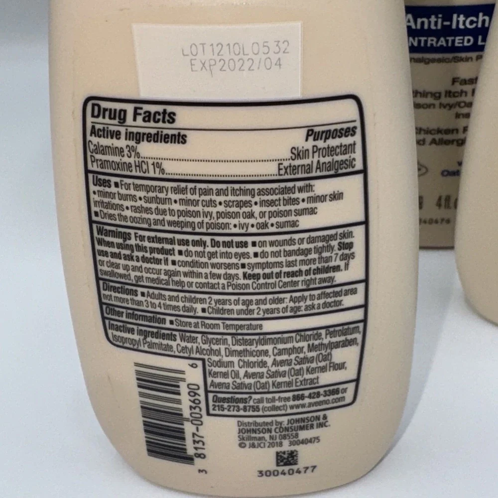 11 x Aveeno Active Naturals Anti-Itch Concentrated Lotion, 4 oz RARE Relief
